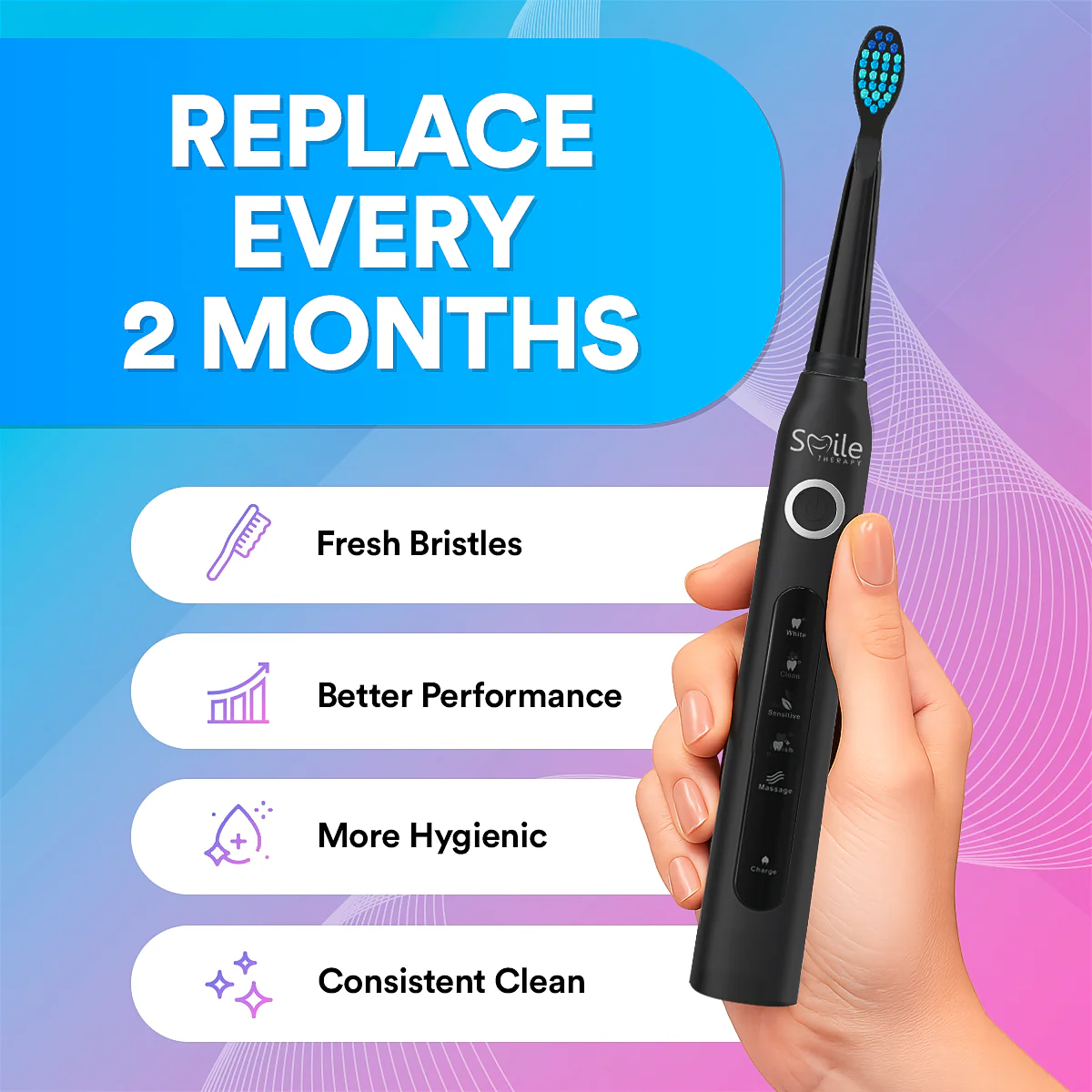 Sonic 5-in-1 Electric Toothbrush Replacement Heads - Image 5