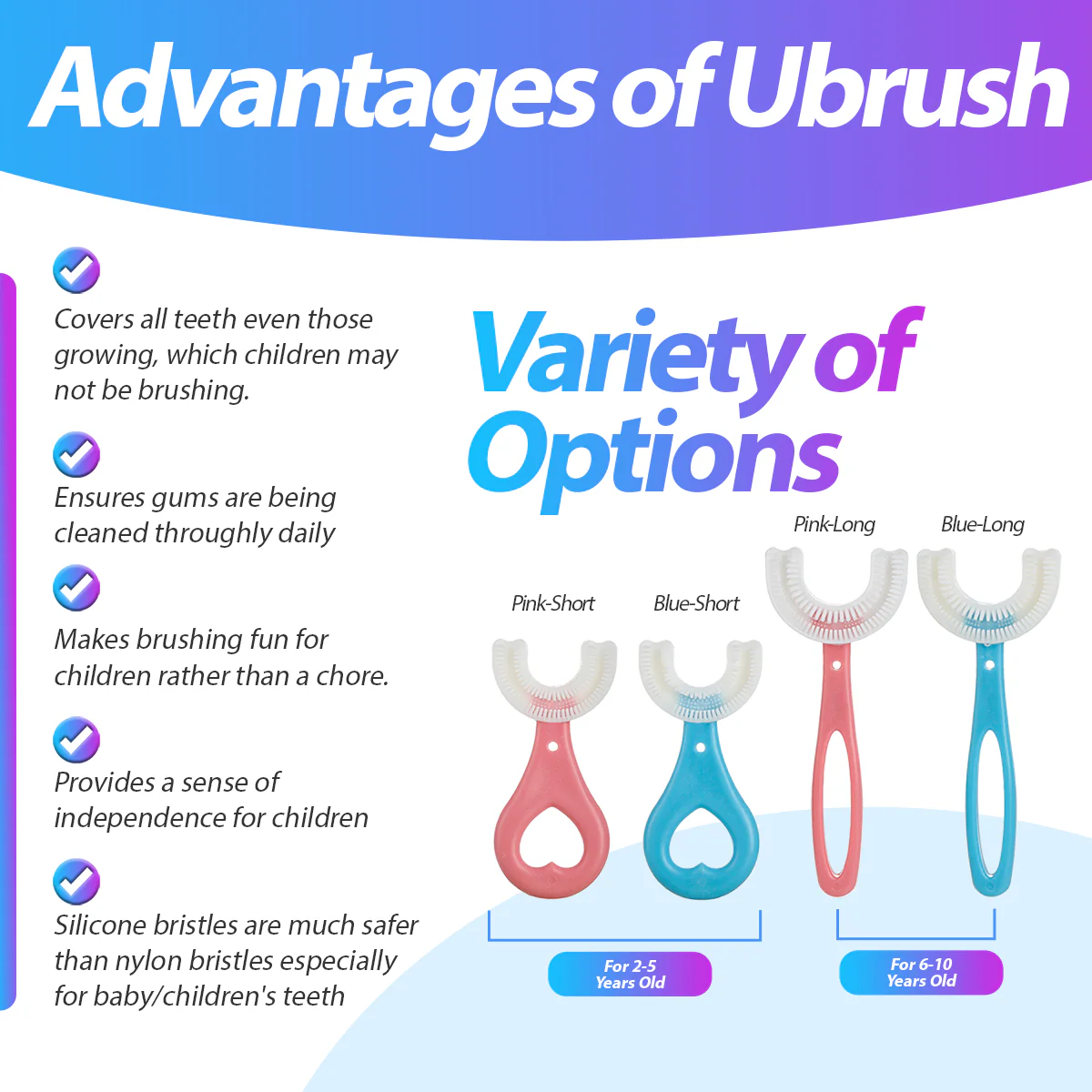 Kids Silicone U Brush: Gentle U-Shaped Toothbrush, Easy & Fun to Use, BPA-Free, Soft Bristles for Children’s Oral Care DP7 - Image 10